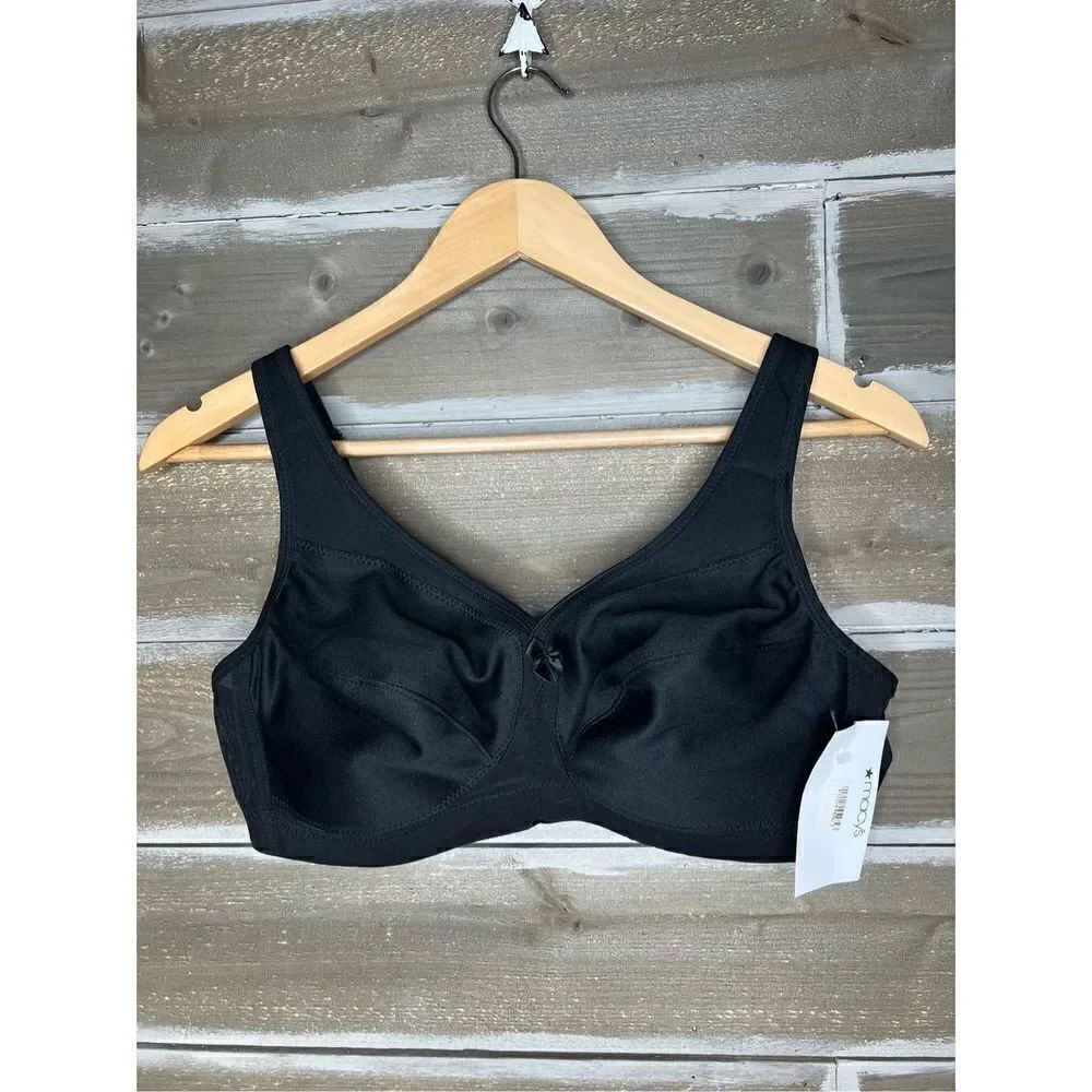 GLAMORISE NWT Plus Size Full Coverage Bra Wireless Sz 38C